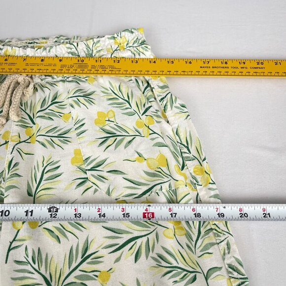 Cali 1850 Tropical Palm Leaf Linen Blend Straight Leg Pants Drawstring Waist XS - Picture 11 of 15